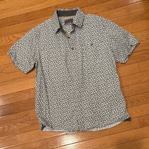Stylish Gray Patterned Button Down Shirt